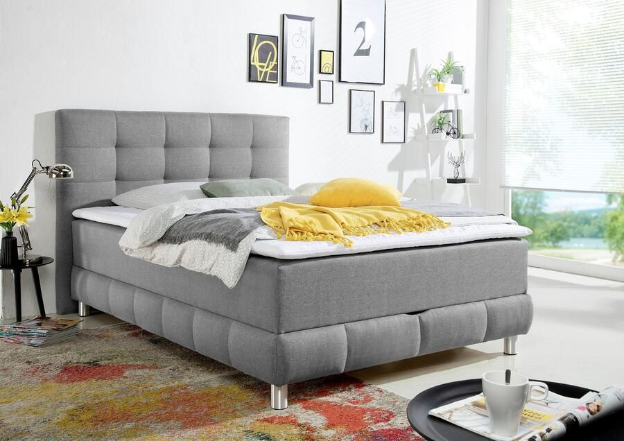 INOSIGN Boxspring Vaasa inclusief bedlade & topper xxl-uitvoering extra lengte 220 cm - Foto 4
