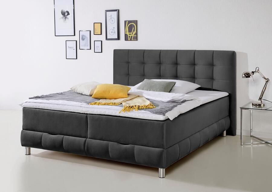 INOSIGN Boxspring Vaasa inclusief bedlade & topper xxl-uitvoering extra lengte 220 cm - Foto 8