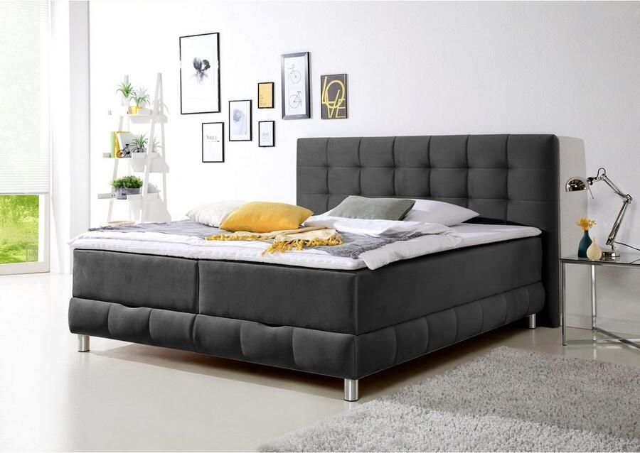 INOSIGN Boxspring Vaasa inclusief bedlade & topper xxl-uitvoering extra lengte 220 cm - Foto 2