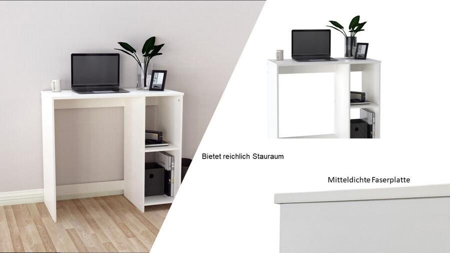 INOSIGN Bureau BAKAR Laptoptisch Computerbureau 2 open vakken ruimtebesparend breedte 80 x diepte 40 cm - Foto 4