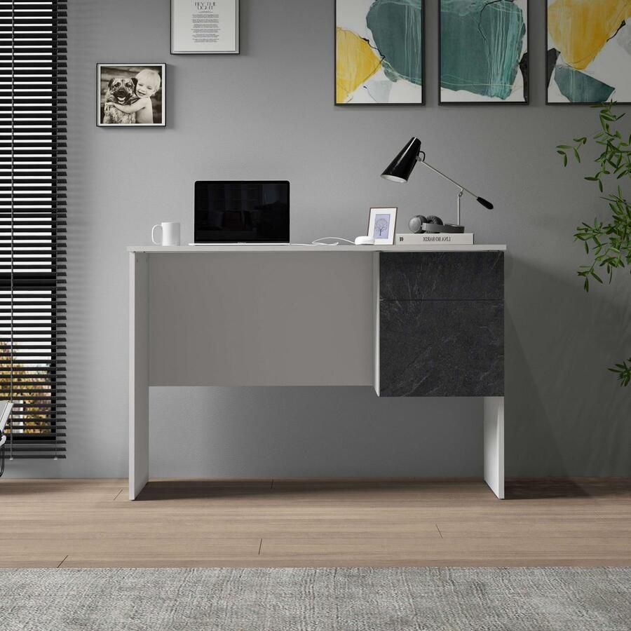 INOSIGN Bureau Coro kleine computertisch bureautafel met 1 deur & 1 lade breedte 110 cm made in italy