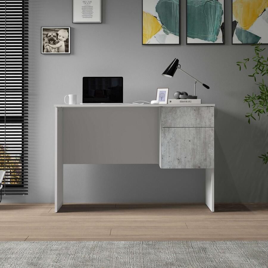 INOSIGN Bureau Coro kleine computertisch bureautafel met 1 deur & 1 lade breedte 110 cm made in italy