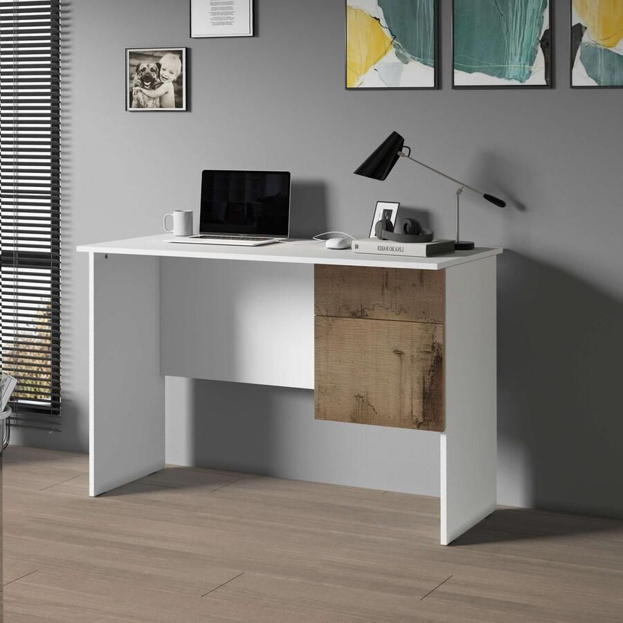 INOSIGN Bureau Coro kleine computertisch bureautafel met 1 deur & 1 lade breedte 110 cm made in italy - Foto 2