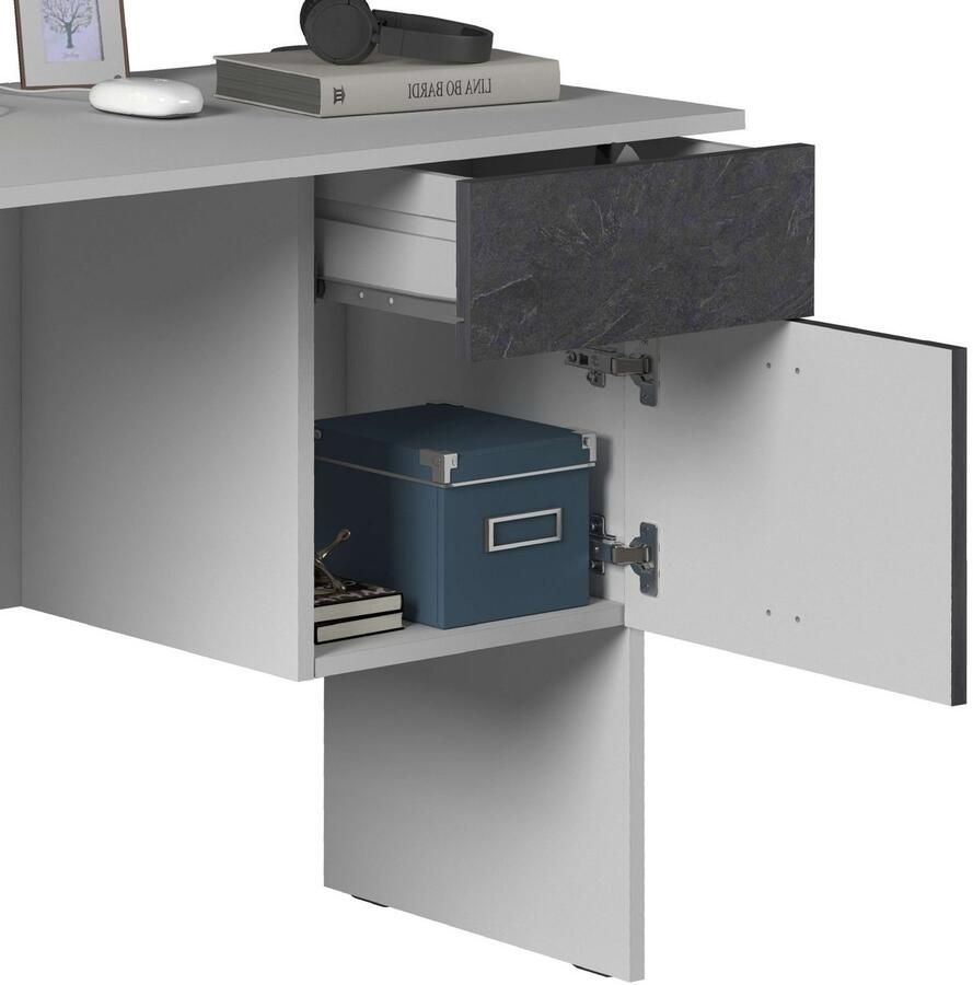 INOSIGN Bureau Coro kleine computertisch bureautafel met 1 deur & 1 lade breedte 110 cm made in italy - Foto 7