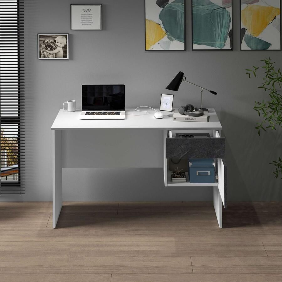 INOSIGN Bureau Coro kleine computertisch bureautafel met 1 deur & 1 lade breedte 110 cm made in italy - Foto 5