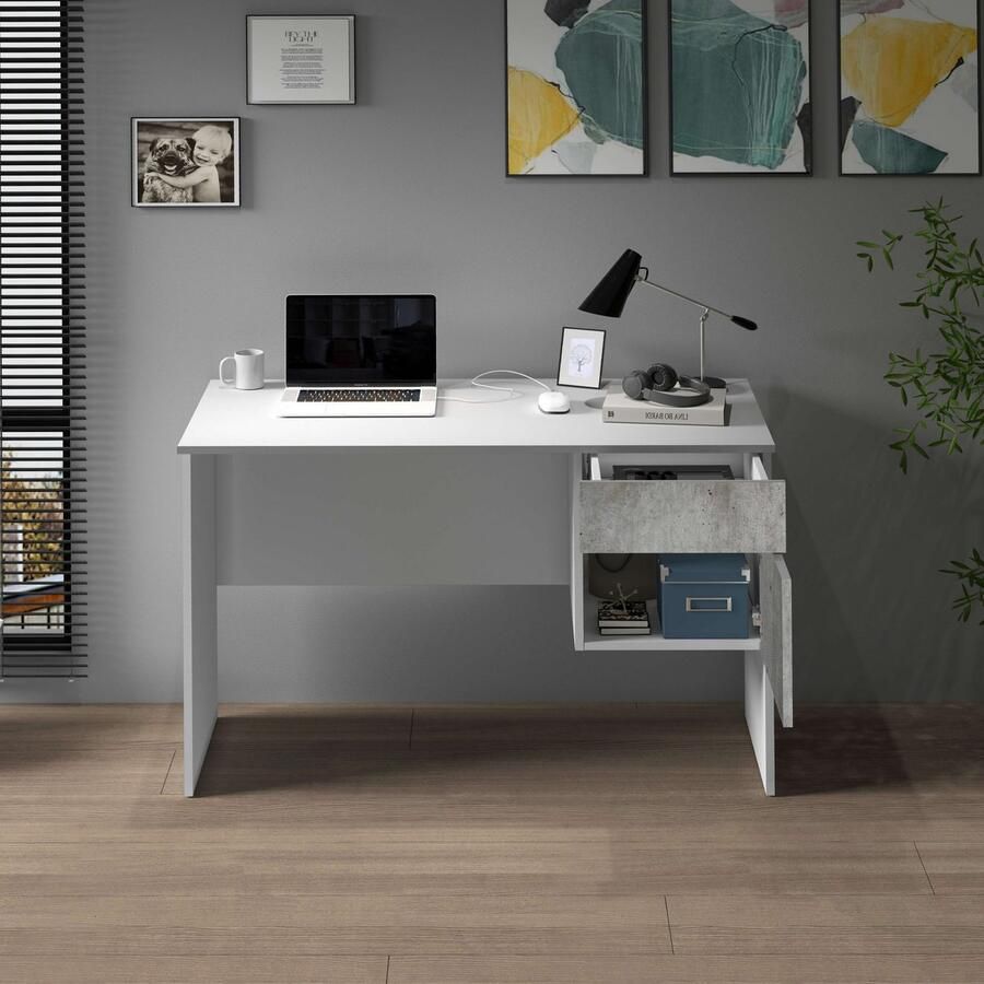 INOSIGN Bureau Coro kleine computertisch bureautafel met 1 deur & 1 lade breedte 110 cm made in italy - Foto 5