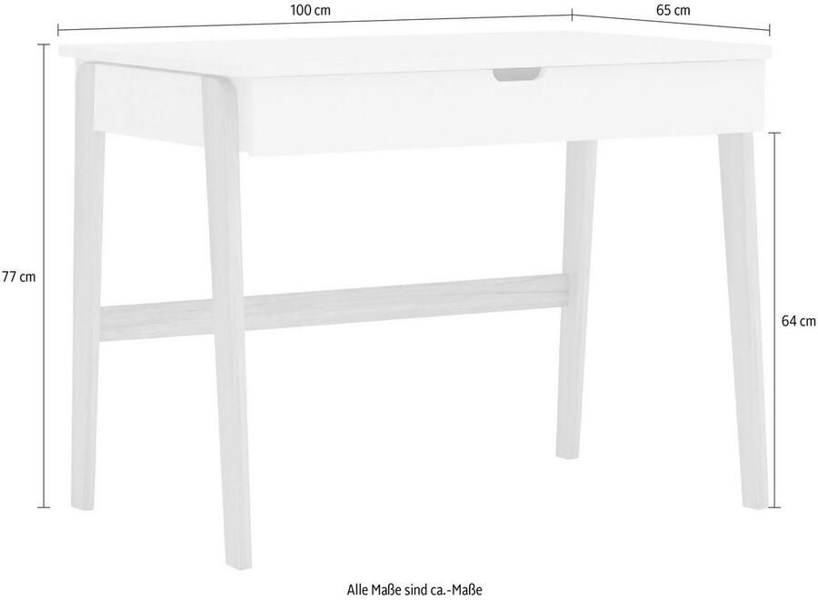 Artistiq Living Artistiq Bureau Noura 100 x 65cm Wit - Foto 3