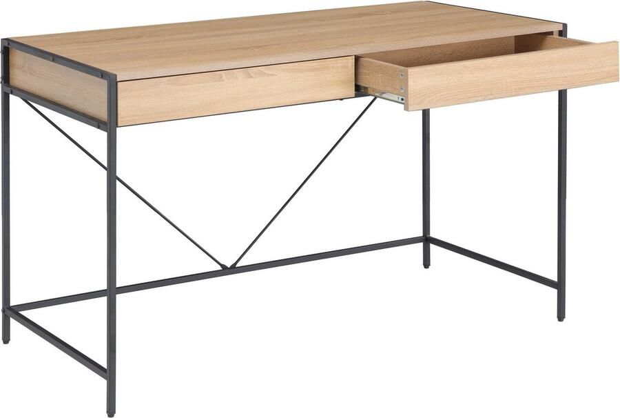 INOSIGN Bureau Endre stabiel metalen frame 2 lades greeploos breedte 123 cm - Foto 6
