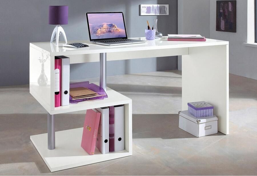 INOSIGN Bureau Essence modern ontwerp in verschillende breedtes met en zonder monitorsteun gemaakt in italië - Foto 2