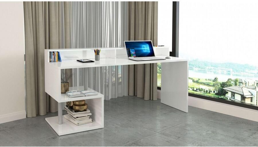 INOSIGN Bureau Essence modern ontwerp in verschillende breedtes met en zonder monitorsteun gemaakt in italië - Foto 4