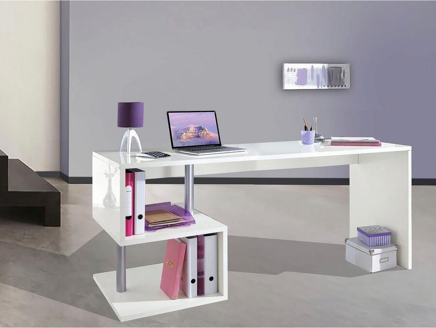 INOSIGN Bureau Essence modern ontwerp in verschillende breedtes met en zonder monitorsteun gemaakt in italië - Foto 2