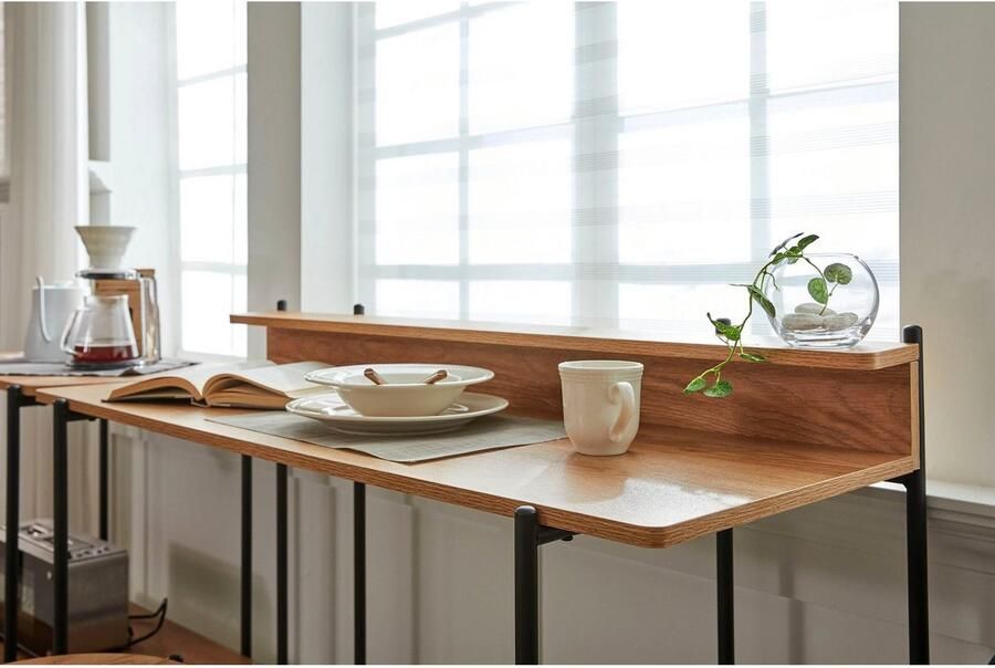 INOSIGN Bureau Knur Werkblad acacia decor geschikt voor het thuiskantoor laptoptafel - Foto 6
