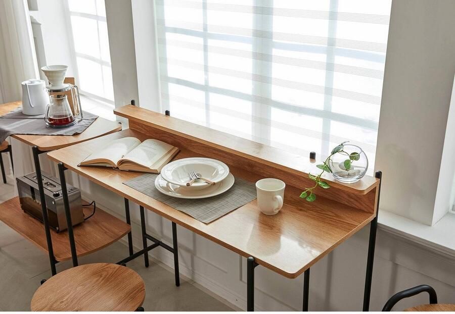 INOSIGN Bureau Knur Werkblad acacia decor geschikt voor het thuiskantoor laptoptafel - Foto 4