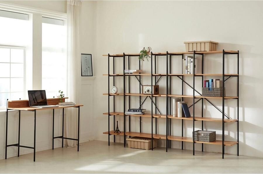 INOSIGN Bureau Knur Werkblad acacia decor geschikt voor het thuiskantoor laptoptafel - Foto 7