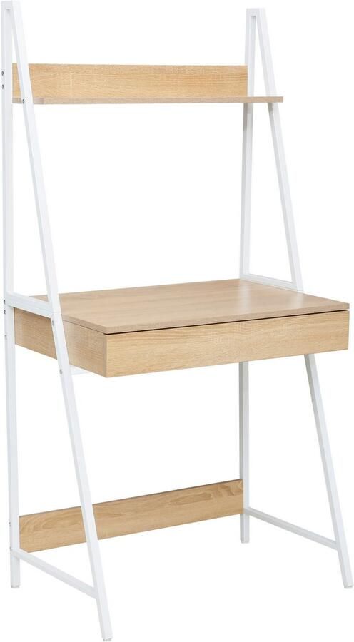 INOSIGN Bureau met kast Lonas Laptoptafel thuiswerk lade met dubbele vakken metalen frame - Foto 4