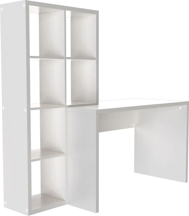INOSIGN Bureau met kast Triest computerbureau met roomdivider breedte 156 cm rek-element flexibel te monteren 6 vakken tafelbreedte 120 cm - Foto 2