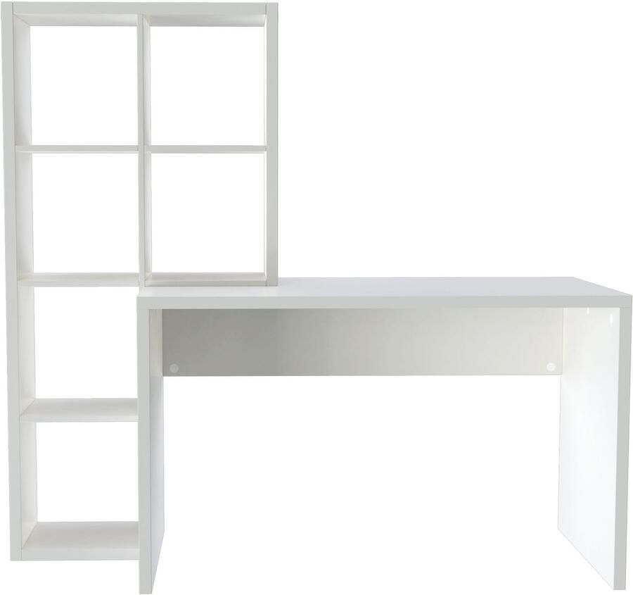 INOSIGN Bureau met kast Triest computerbureau met roomdivider breedte 156 cm rek-element flexibel te monteren 6 vakken tafelbreedte 120 cm