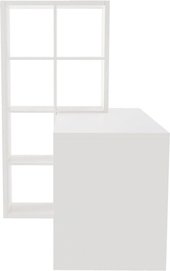 INOSIGN Bureau met kast Triest computerbureau met roomdivider breedte 156 cm rek-element flexibel te monteren 6 vakken tafelbreedte 120 cm - Foto 5