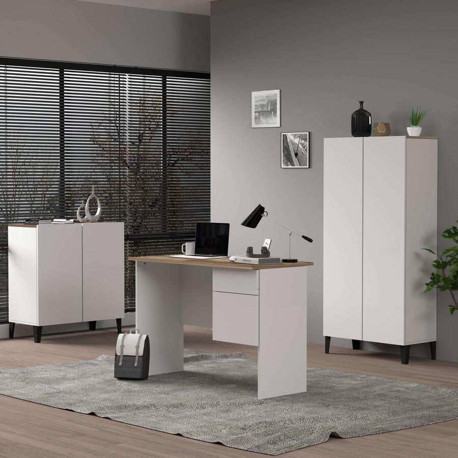 INOSIGN Bureau Sunrise kleine computertisch bureautafel met 1 deur & 1 lade tafelblad breedte 110 cm made in italy