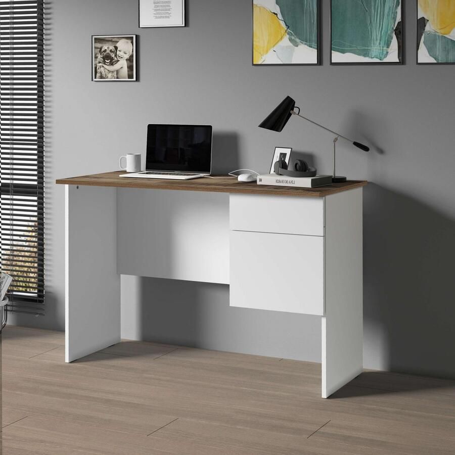 INOSIGN Bureau Sunrise kleine computertisch bureautafel met 1 deur & 1 lade tafelblad breedte 110 cm made in italy - Foto 3