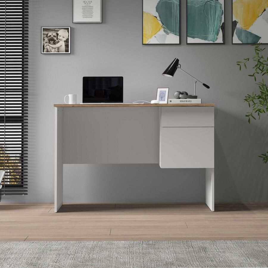 INOSIGN Bureau Sunrise kleine computertisch bureautafel met 1 deur & 1 lade tafelblad breedte 110 cm made in italy - Foto 5