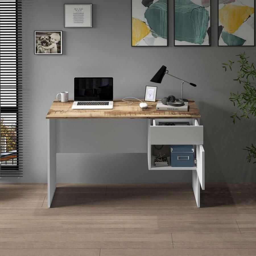 INOSIGN Bureau Sunrise kleine computertisch bureautafel met 1 deur & 1 lade tafelblad breedte 110 cm made in italy - Foto 6