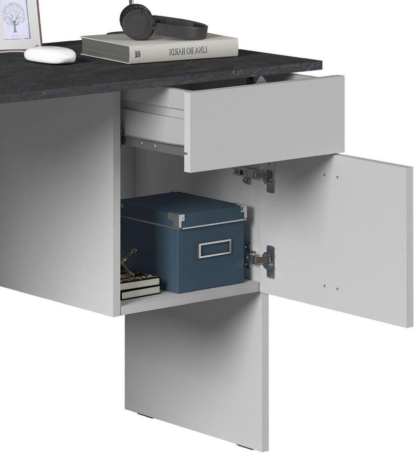 INOSIGN Bureau Sunrise kleine computertisch bureautafel met 1 deur & 1 lade tafelblad breedte 110 cm made in italy - Foto 9