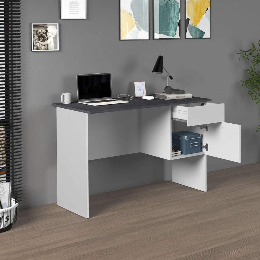 INOSIGN Bureau Sunrise kleine computertisch bureautafel met 1 deur & 1 lade tafelblad breedte 110 cm made in italy - Foto 3