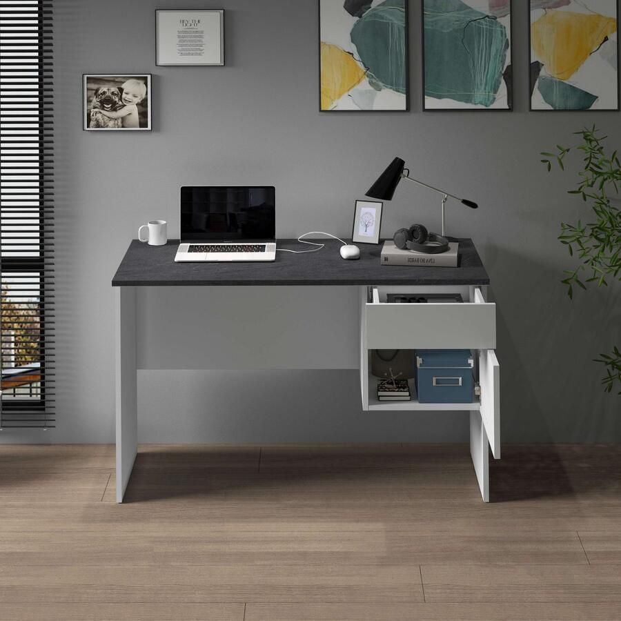 INOSIGN Bureau Sunrise kleine computertisch bureautafel met 1 deur & 1 lade tafelblad breedte 110 cm made in italy - Foto 5