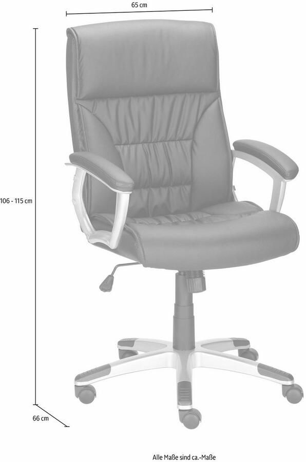 INOSIGN Bureaustoel Flori met lendensteun & schommelfunctie ergonomische directiestoel - Foto 2