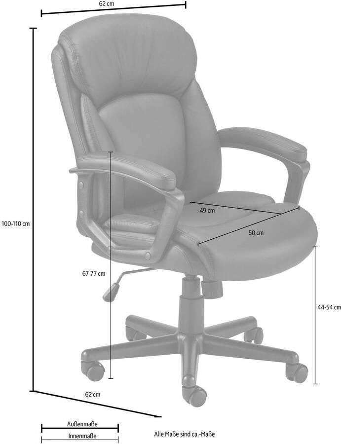 INOSIGN Bureaustoel Julia Directeursstoel comfortabele bekleding veel ergonomische functies - Foto 2