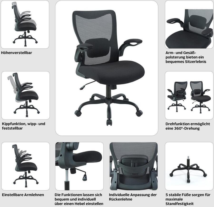 INOSIGN Bureaustoel KEADY ergonomische zithouding bijzonder ademend
