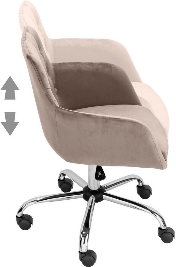 INOSIGN Bureaustoel Perry1 elegante fluwelen stoel zacht verdikt - Foto 6