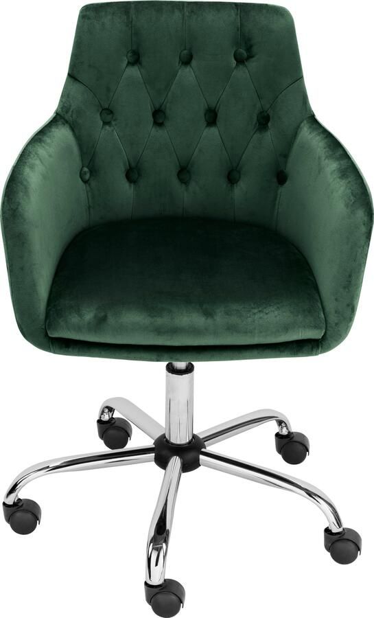 INOSIGN Bureaustoel Perry1 elegante fluwelen stoel zacht verdikt - Foto 8