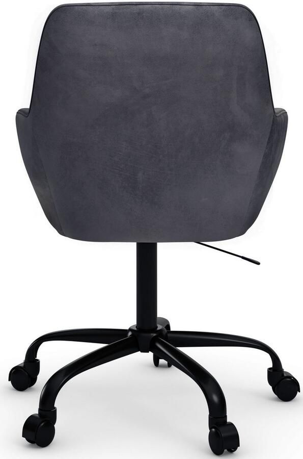 INOSIGN Bureaustoel Perry2 elegante fluwelen stoel zwart draaikruis bekleding in lengtestiksel-uitstraling - Foto 4