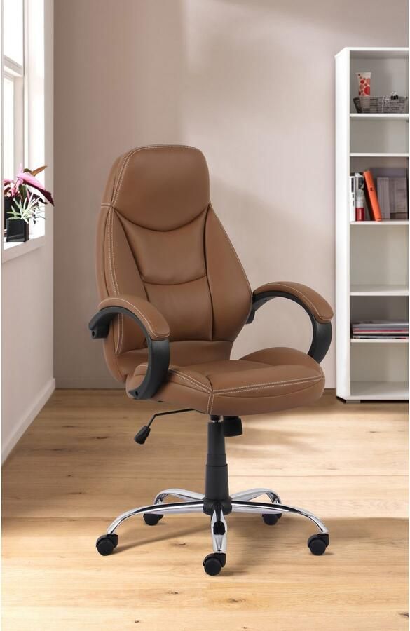 INOSIGN Bureaustoel Veronika Bureaustoel comfortabel gepolsterd kunstleer - Foto 4