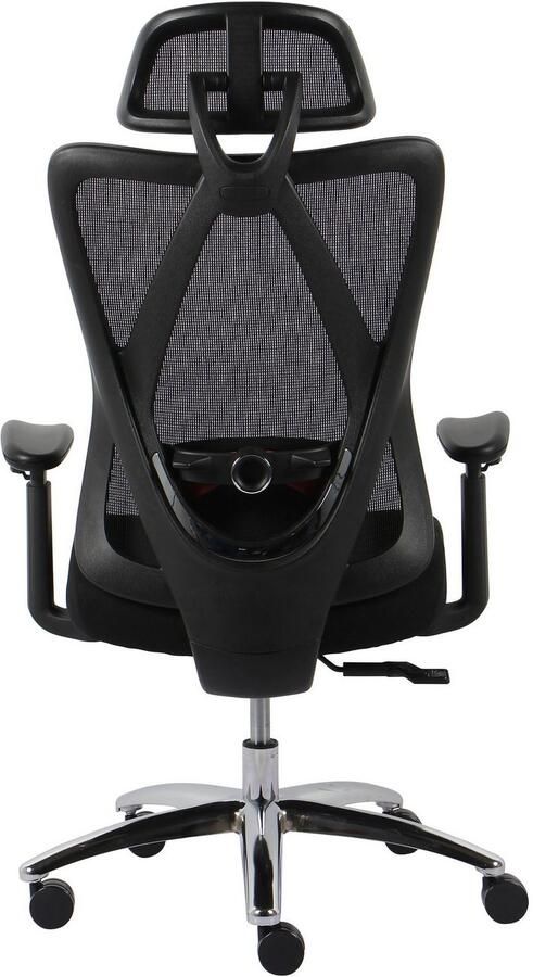 INOSIGN Bureaustoel ZAMIR verstelbare hoofdsteun lendensteun Mesh bureaustoel met kantelfunctie & wieltjes voor harde vloeren - Foto 7