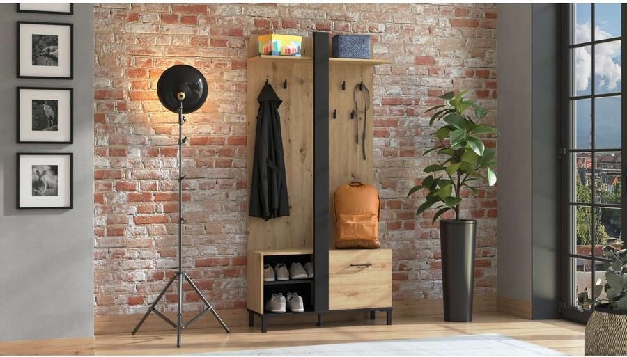 INOSIGN Compact kapstokmeubel Capitello compacte garderobe halgarderobe dielenkast breedte 90 cm - Foto 2