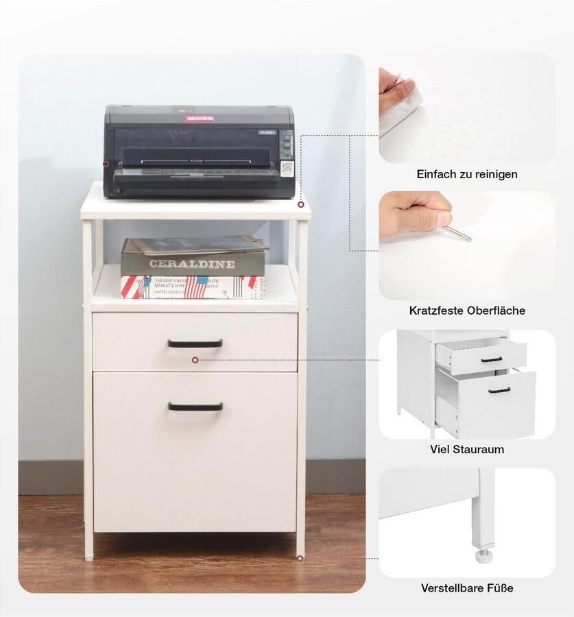 INOSIGN Container Reagan Kantoorcontainer bijzetkast 2 lades metalen frame