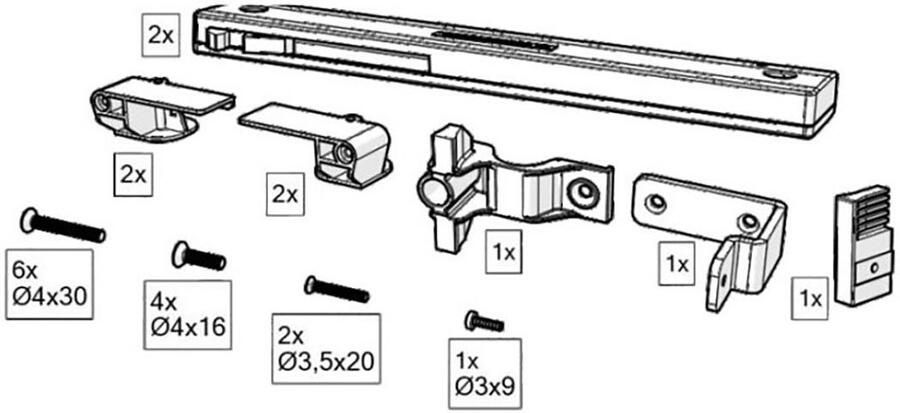 INOSIGN Deurdemper Estepona 2-delige set dempingsbeslag voor de kledingkasten 34284456 & 15255557 (2 stuks) - Foto 3