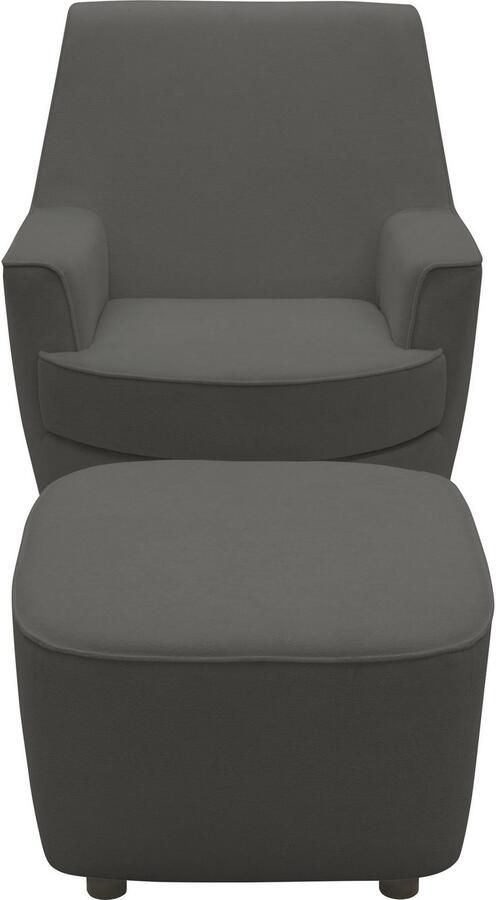 INOSIGN Draaibare fauteuil Hetty draaistoel met kantelfunctie en poef leesstoel armstoel (set 2 stuks) - Foto 9