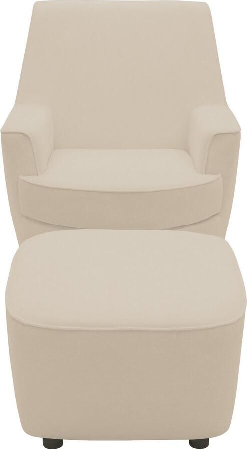 INOSIGN Draaibare fauteuil Hetty draaistoel met kantelfunctie en poef leesstoel armstoel (set 2 stuks) - Foto 10