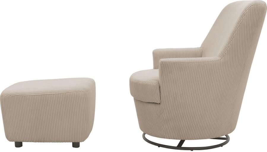 INOSIGN Draaibare fauteuil Hetty draaistoel met kantelfunctie en poef leesstoel armstoel (set 2 stuks) - Foto 8