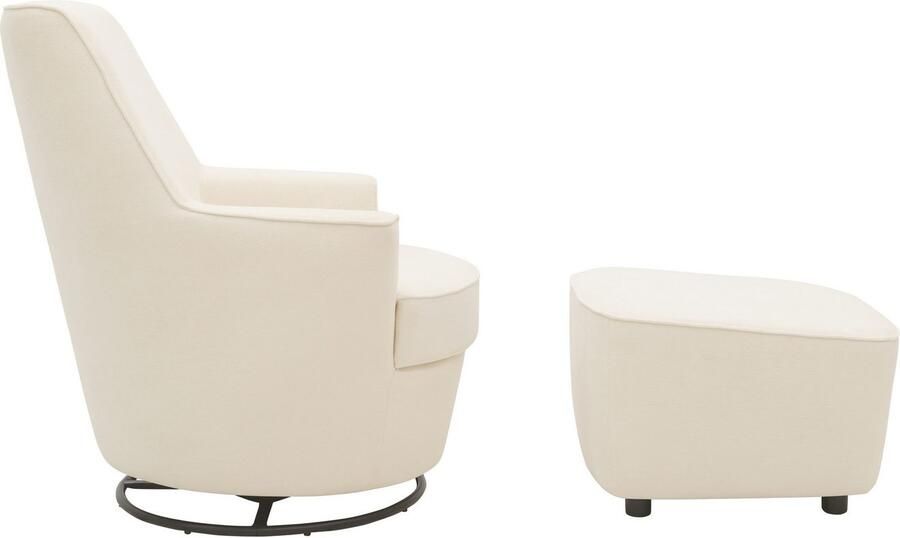 INOSIGN Draaibare fauteuil Hetty draaistoel met kantelfunctie en poef leesstoel armstoel (set 2 stuks) - Foto 9