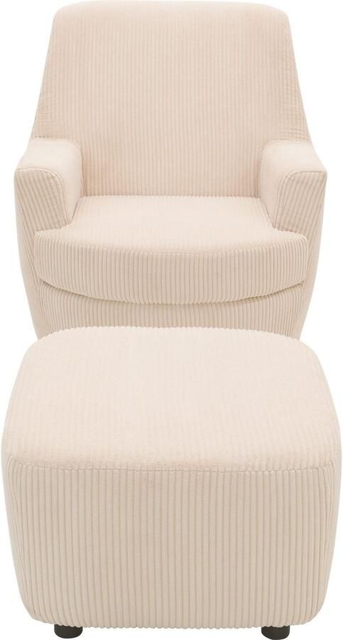 INOSIGN Draaibare fauteuil Hetty draaistoel met kantelfunctie en poef leesstoel armstoel (set 2 stuks) - Foto 12