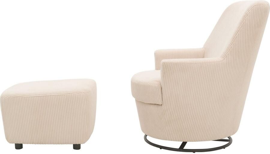 INOSIGN Draaibare fauteuil Hetty draaistoel met kantelfunctie en poef leesstoel armstoel (set 2 stuks) - Foto 11