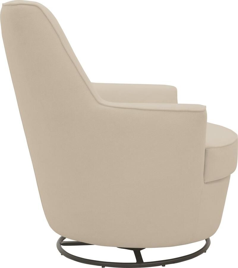 INOSIGN Draaibare fauteuil HETTY draaistoel met schommelfunctie leesstoel in cord en microvezel (1 stuk) - Foto 2