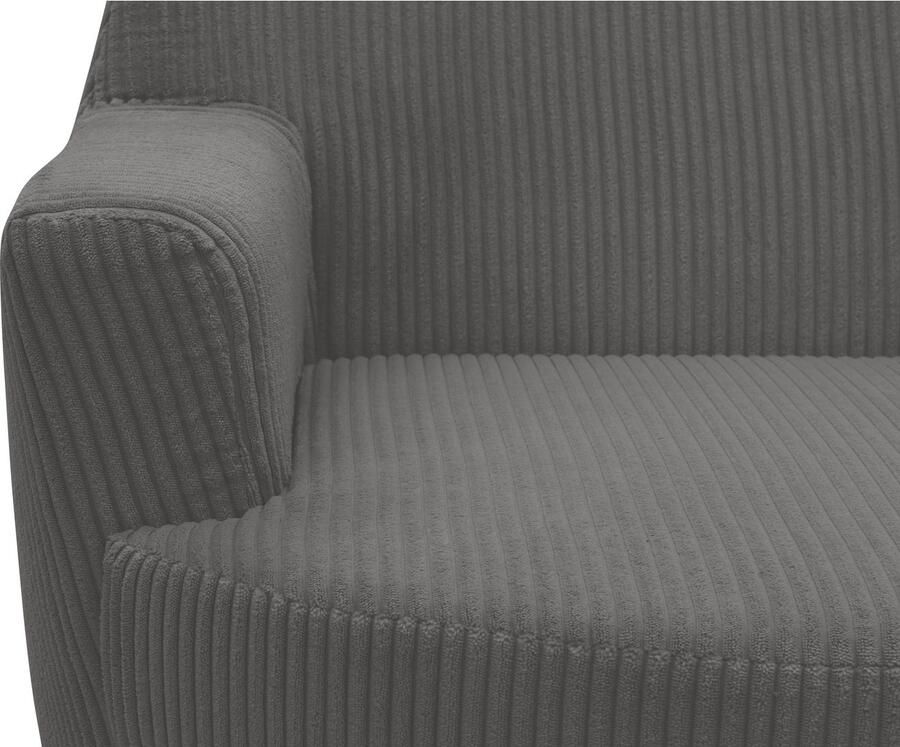 INOSIGN Draaibare fauteuil HETTY draaistoel met schommelfunctie leesstoel in cord en microvezel (1 stuk) - Foto 5