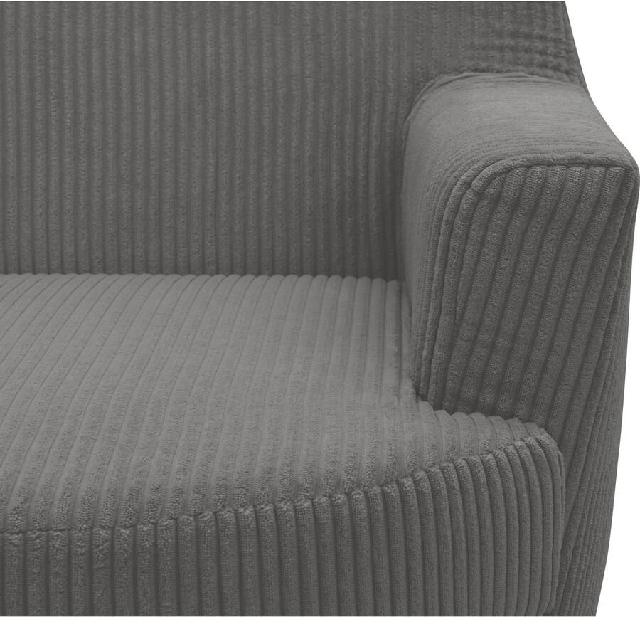 INOSIGN Draaibare fauteuil HETTY draaistoel met schommelfunctie leesstoel in cord en microvezel (1 stuk)
