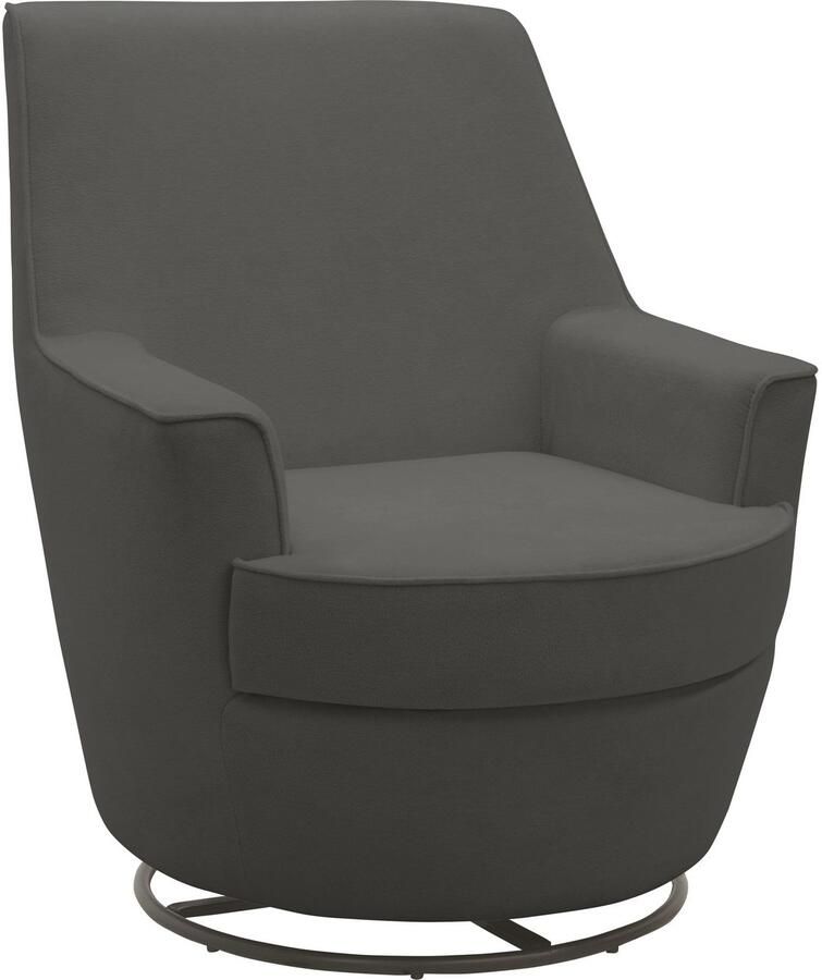 INOSIGN Draaibare fauteuil Hetty draaistoel met kantelfunctie en poef leesstoel armstoel (set 2 stuks) - Foto 3